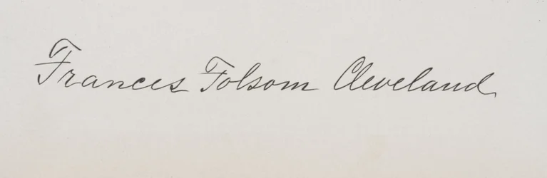 Firma de Frances Cleveland Preston